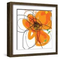 Orange Petals 2-Jan Weiss-Framed Art Print