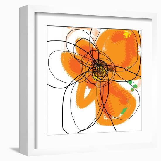 Orange Petals 2-Jan Weiss-Framed Art Print