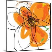 Orange Petals 2-Jan Weiss-Mounted Art Print