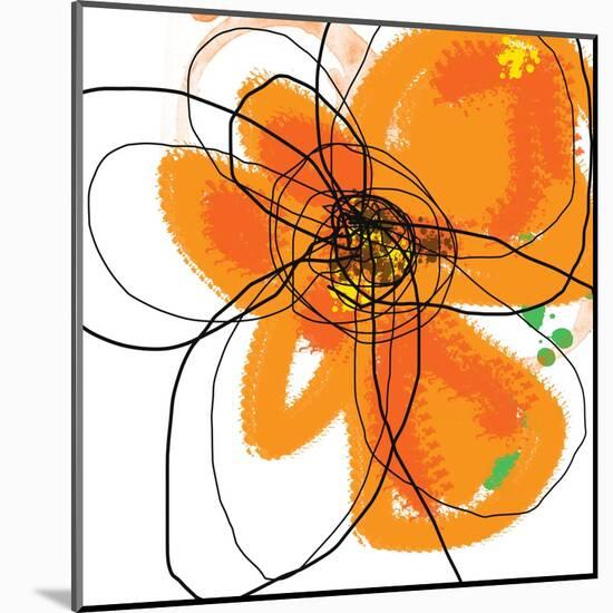 Orange Petals 2-Jan Weiss-Mounted Art Print