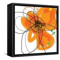 Orange Petals 2-Jan Weiss-Framed Stretched Canvas