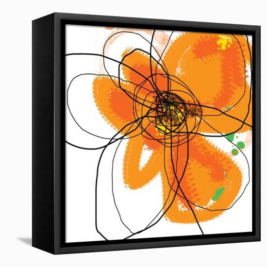 Orange Petals 2-Jan Weiss-Framed Stretched Canvas