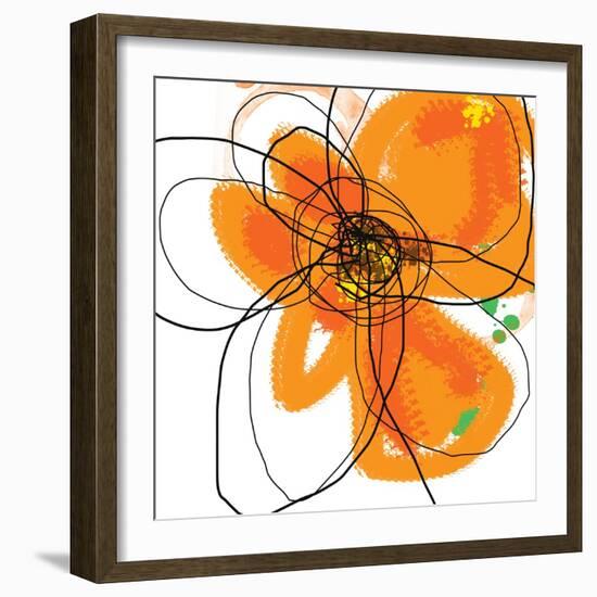 Orange Petals 2-Jan Weiss-Framed Art Print