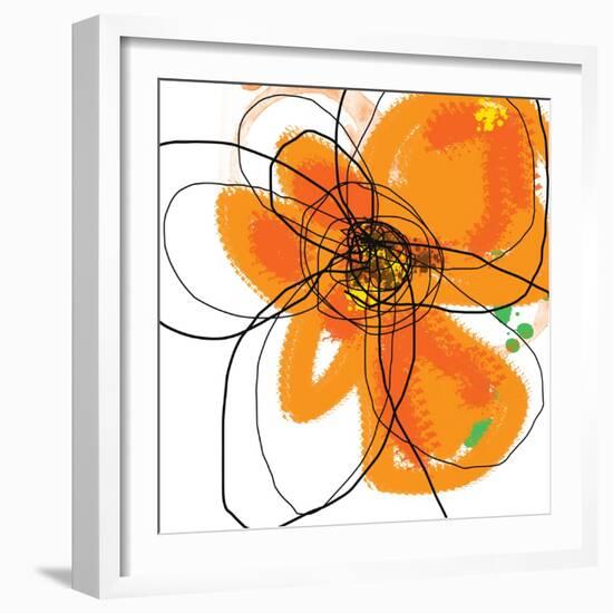 Orange Petals 2-Jan Weiss-Framed Art Print