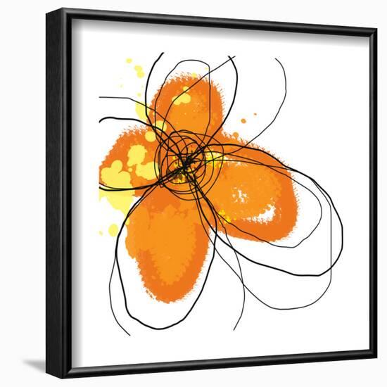 Orange Petals-Jan Weiss-Framed Art Print