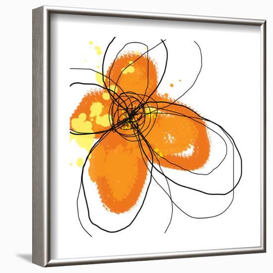 Orange Petals-Jan Weiss-Framed Art Print