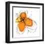 Orange Petals-Jan Weiss-Framed Art Print