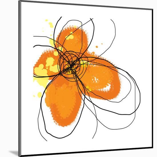 Orange Petals-Jan Weiss-Mounted Art Print