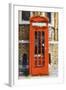 Orange Phone Booth - In the Style of Oil Painting-Philippe Hugonnard-Framed Giclee Print