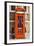 Orange Phone Booth - In the Style of Oil Painting-Philippe Hugonnard-Framed Giclee Print