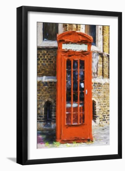 Orange Phone Booth - In the Style of Oil Painting-Philippe Hugonnard-Framed Giclee Print