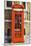 Orange Phone Booth - In the Style of Oil Painting-Philippe Hugonnard-Mounted Giclee Print