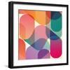 Orange Pink Blue Blend Abstract-null-Framed Art Print