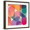 Orange Pink Blue Blend Abstract-null-Framed Art Print