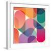 Orange Pink Blue Blend Abstract-null-Framed Art Print