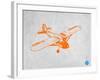 Orange Plane 2-NaxArt-Framed Art Print