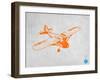 Orange Plane 2-NaxArt-Framed Art Print