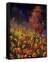 Orange Poppies 454101-Pol Ledent-Framed Stretched Canvas