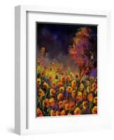 Orange Poppies 454101-Pol Ledent-Framed Art Print