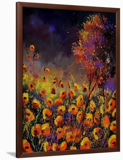 Orange Poppies 454101-Pol Ledent-Framed Art Print