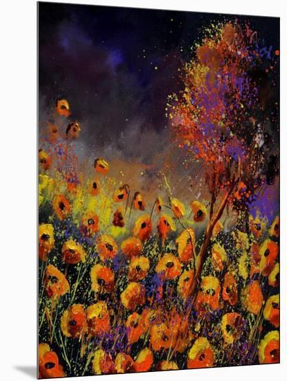 Orange Poppies 454101-Pol Ledent-Mounted Art Print