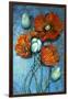 Orange Poppies on Blue-Cherie Roe Dirksen-Framed Giclee Print