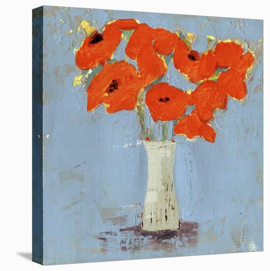 Orange Poppy Impression I-Victoria Borges-Stretched Canvas