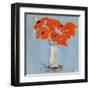 Orange Poppy Impression I-Victoria Borges-Framed Art Print