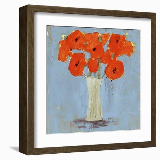 Orange Poppy Impression II-Victoria Borges-Framed Art Print