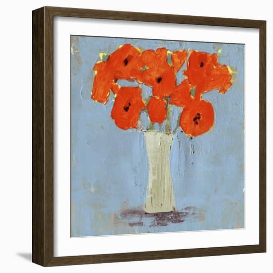 Orange Poppy Impression II-Victoria Borges-Framed Art Print