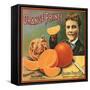Orange Prince Brand - Highgrove, California - Citrus Crate Label-Lantern Press-Framed Stretched Canvas
