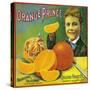 Orange Prince Orange Label - Highgrove, CA-Lantern Press-Stretched Canvas