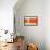 Orange Rectangle-NaxArt-Framed Stretched Canvas displayed on a wall