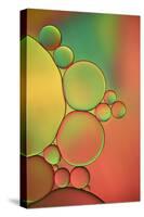 Orange, Red And Green Drops-Cora Niele-Stretched Canvas