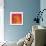 Orange Red Orchid Abstract-Shams Rasheed-Giclee Print displayed on a wall