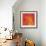 Orange Red Orchid Abstract-Shams Rasheed-Framed Giclee Print displayed on a wall