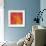 Orange Red Orchid Abstract-Shams Rasheed-Framed Giclee Print displayed on a wall