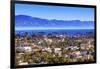 Orange Roofs Buildings Coastline Pacific Ocean Santa Barbara, California-William Perry-Framed Photographic Print