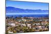 Orange Roofs Buildings Coastline Pacific Ocean Santa Barbara, California-William Perry-Mounted Photographic Print