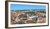 Orange roofs market, Lisbon, Portugal. View from Castelo de San Jorge from observation platform.-William Perry-Framed Photographic Print