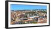 Orange roofs market, Lisbon, Portugal. View from Castelo de San Jorge from observation platform.-William Perry-Framed Photographic Print