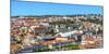 Orange roofs market, Lisbon, Portugal. View from Castelo de San Jorge from observation platform.-William Perry-Mounted Photographic Print