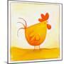 Orange Rooster-null-Mounted Premium Giclee Print