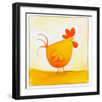 Orange Rooster-null-Framed Giclee Print