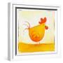 Orange Rooster-null-Framed Giclee Print