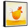 Orange Rooster-null-Framed Stretched Canvas