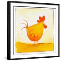 Orange Rooster-null-Framed Giclee Print