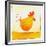 Orange Rooster-null-Framed Giclee Print