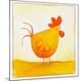 Orange Rooster-null-Mounted Giclee Print