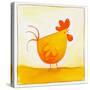 Orange Rooster-null-Stretched Canvas